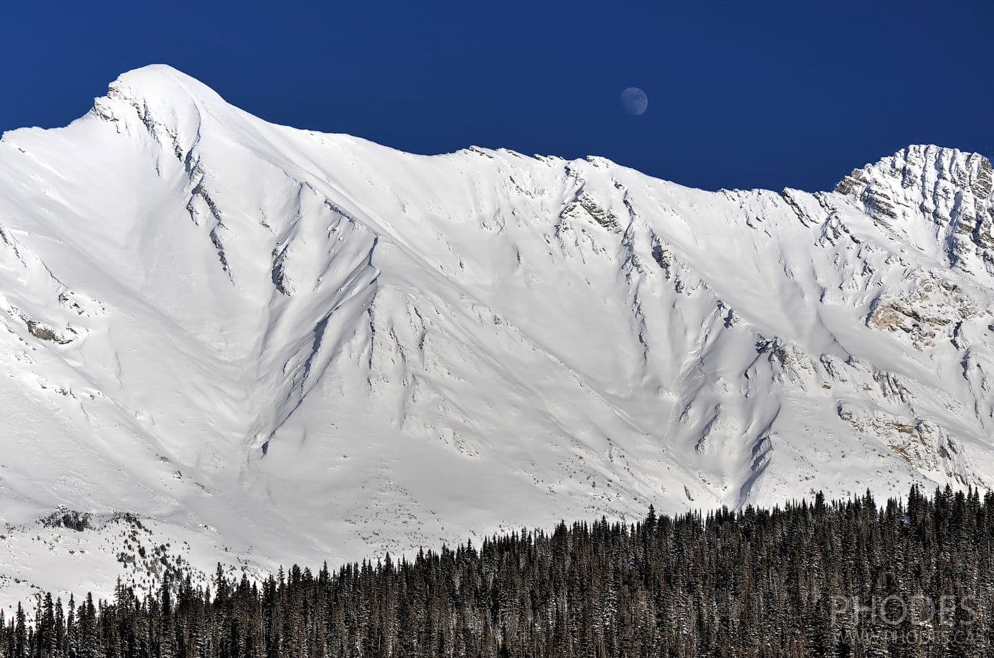 Rocky Mountains covered by snow