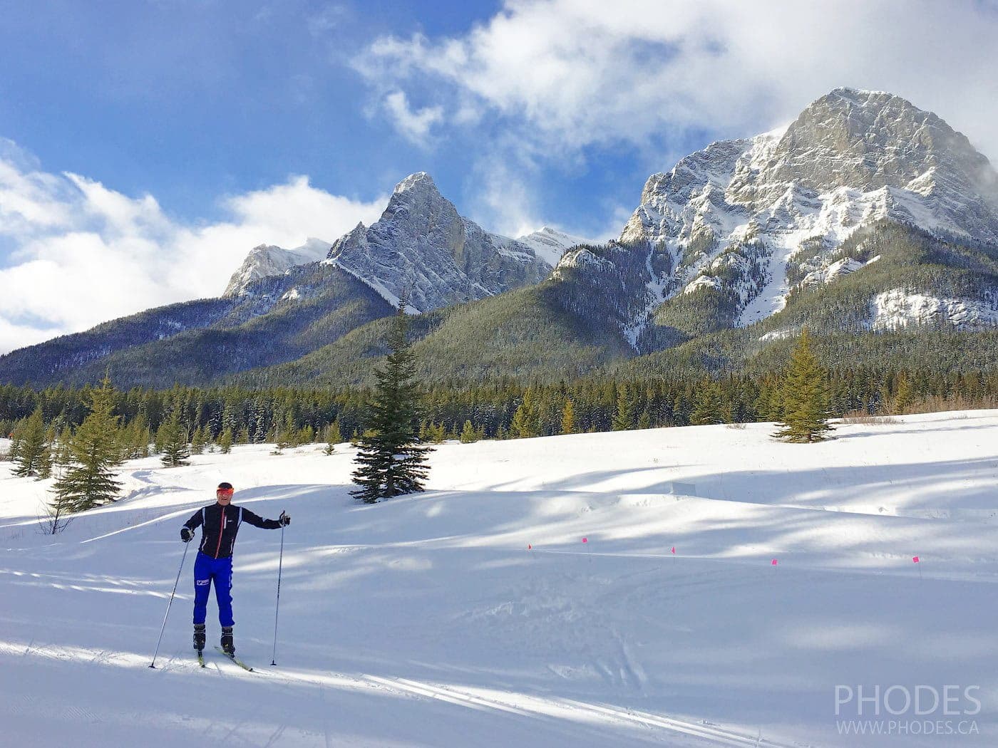 Cross-country skiing in Canmore Nordic Center