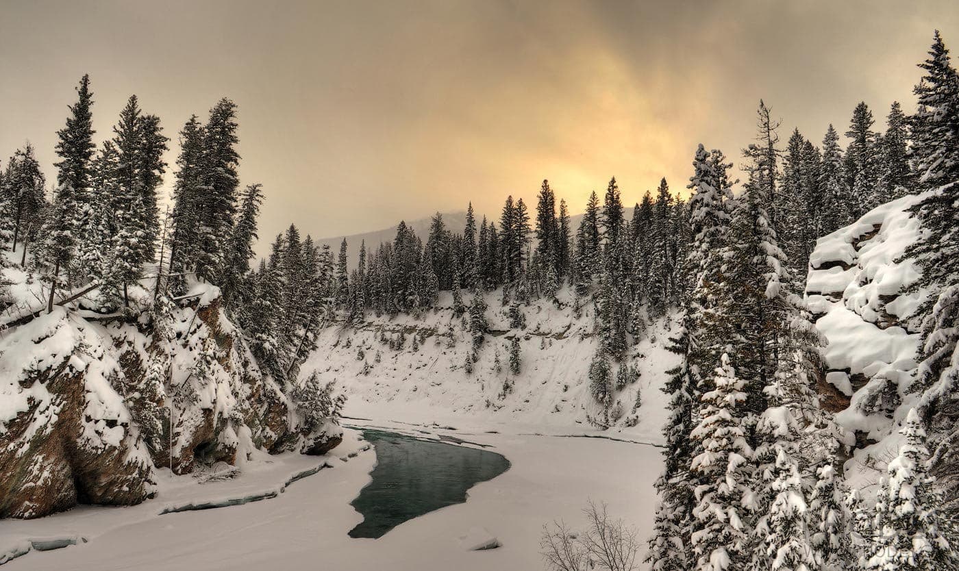 Winter landscape in Nipika Mountain Resort