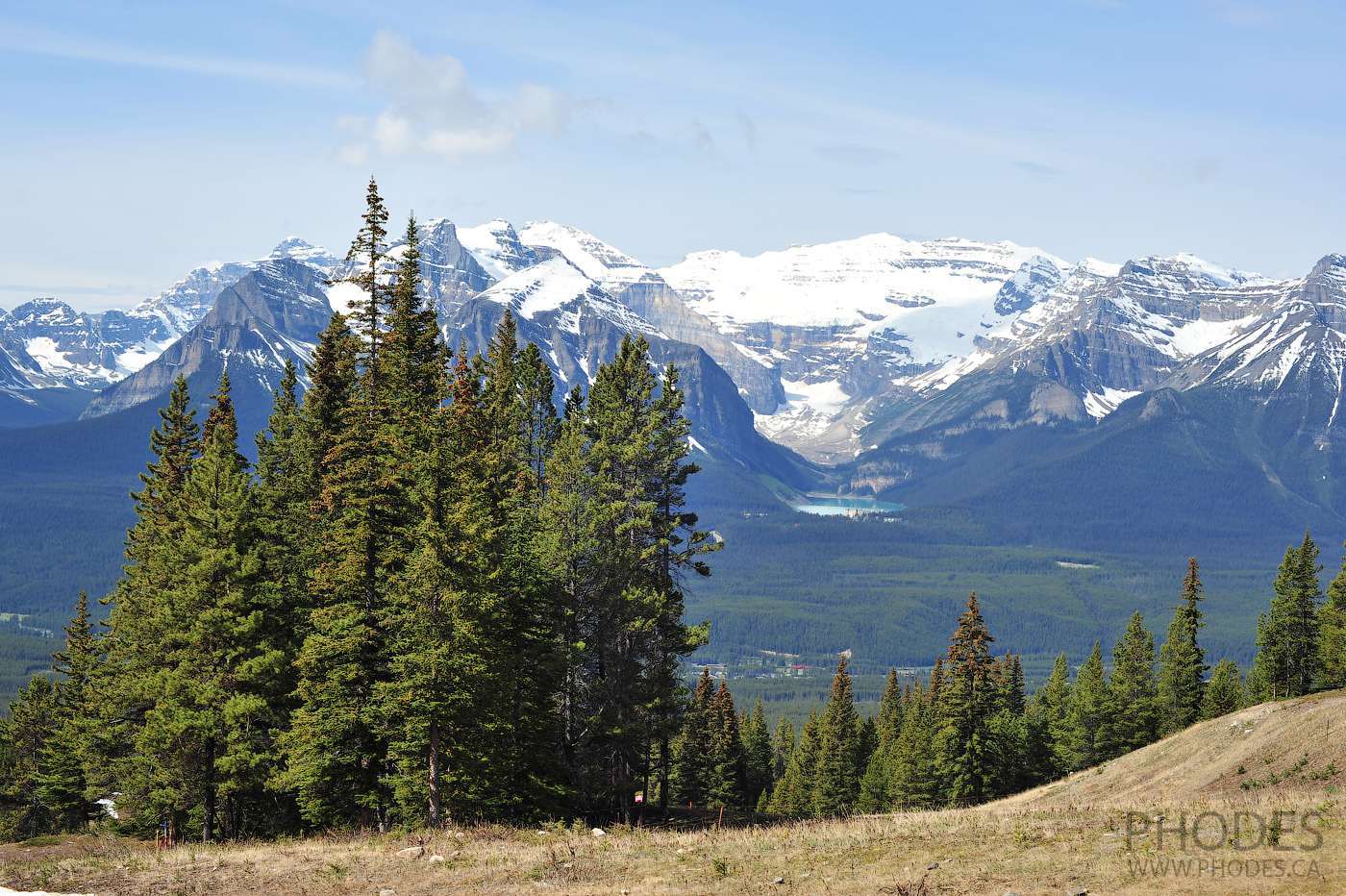 Lake Louise view from Grizzly Express