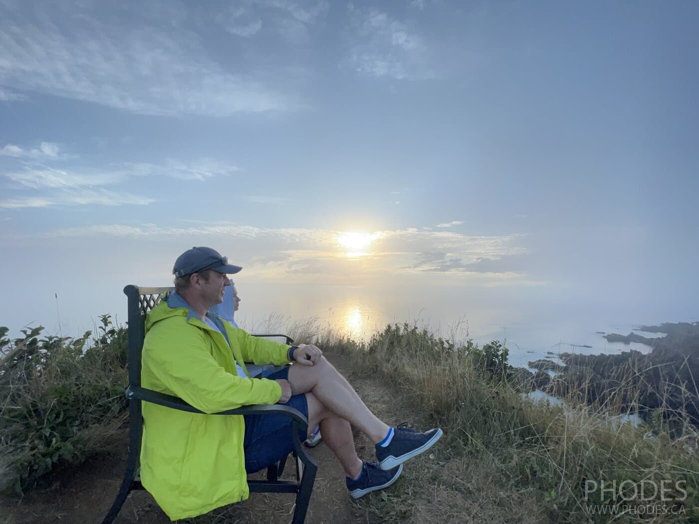 Observation du coucher de soleil sur l'île de Grand Manan