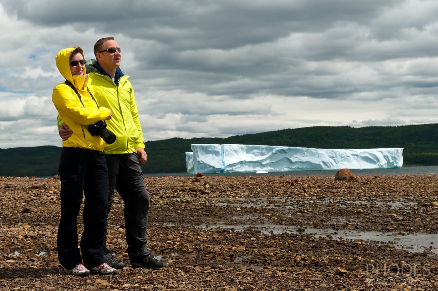 We are with an iceberg on the background - Newfoundland